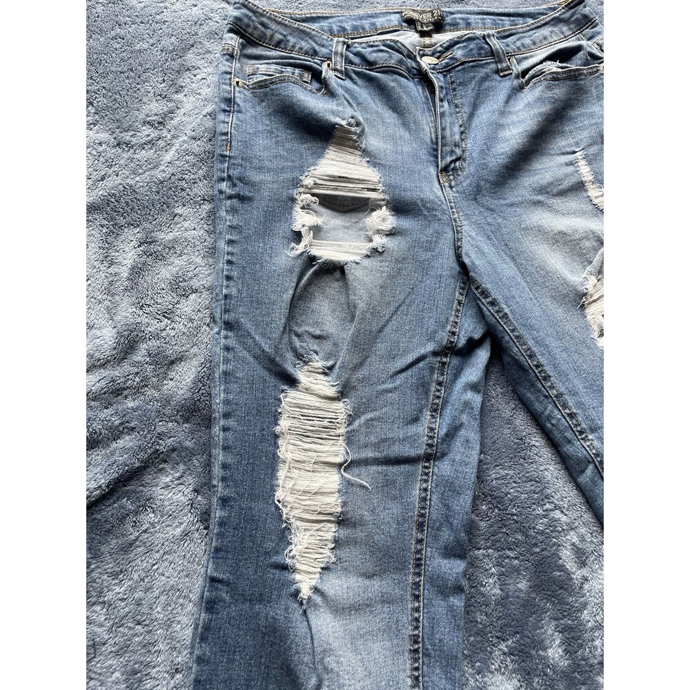 Forever 21 Junior Women’s Size 14 Denim Blue Jeans Pants - Picture 2 of 7
